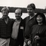 <p>Le quatuor Sibelius et Jean-François Heisser </p>